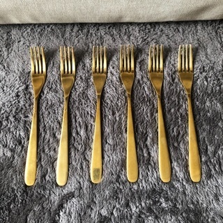 【IKEA】ティッラグド カトラリー24点セット, ゴールドの画像