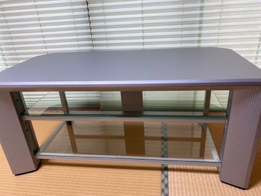 値下げ！テレビ台　テレビボード　横100㎝×奥行47㎝×高45 ㎝メタリック