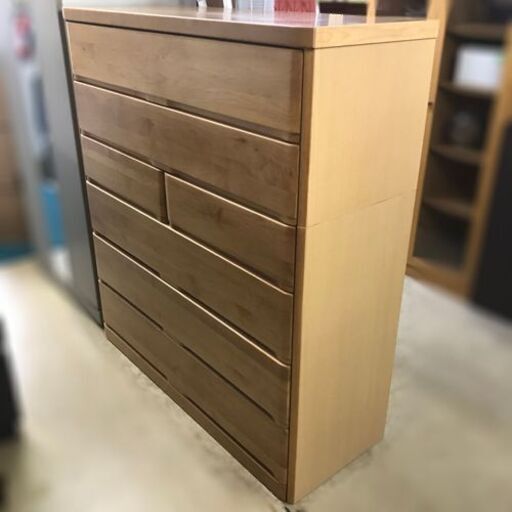 ニトリ ハイチェスト ベリル 120 LBR【自社配送は札幌市内限定】チェスト タンス 120×45 高さ132