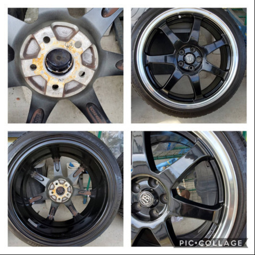 ??G.W.大幅値下げ‼️??FF、スバル車用 PCD100 5穴 18インチ ホイール、タイヤセット！