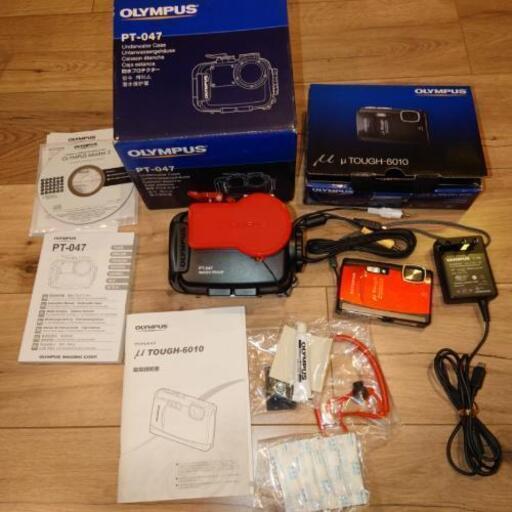 OLYMPUS 防水デジタルカメラ μ TOUGH 6010 レッド μTOUGH-6010RED　防水プロテクターPT-047\n\n