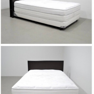 IDC大塚家具×キングスダウン（米国）｜キングスインフィニティ セミダブルベッド（ダブルクッション・ヘッドボード付き）の画像