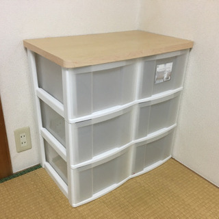 アイリスオーヤマ IRIS ウッドトップチェスト 2列×3段 C...