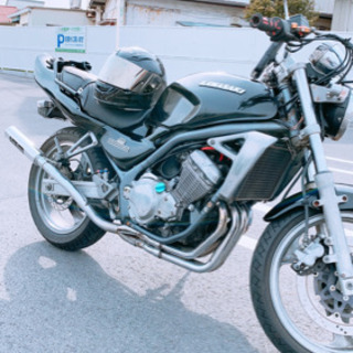 バリオス250 社外マフラー　番長管　プリティー管