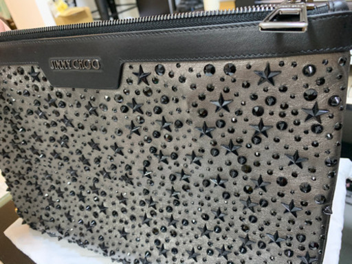 ▼Jimmy Choo /スタースタッズ　 レザークラッチDEREK