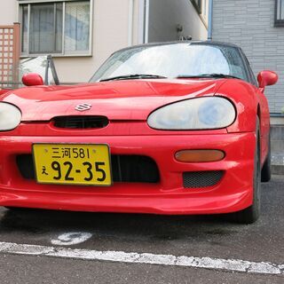 カプチーノ　5ＭＴ　赤色　車検あり