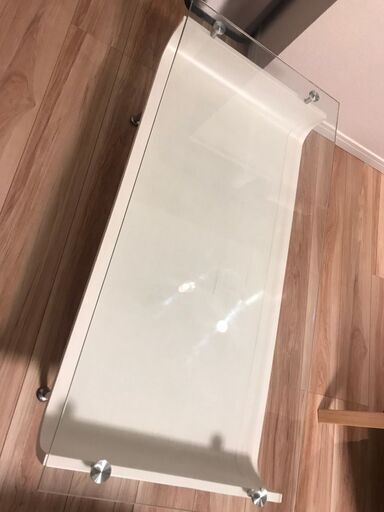 【取りに来ていただける方限定】ガラスローテーブル
