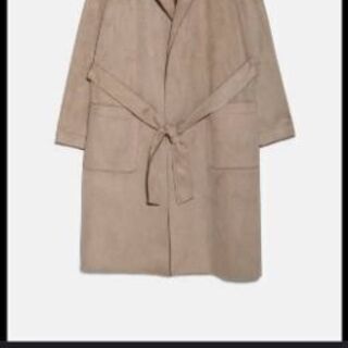 【新品・タグ付き】定価7000円 ZARA スウェードトレンチコ...