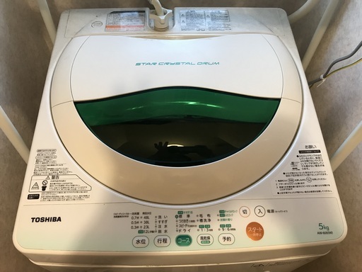 TOSHIBA製洗濯機 5kg 5000円 AW-605