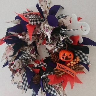 ハロウィンリースのワークショップの画像