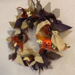 ハロウィンリースのワークショップの画像