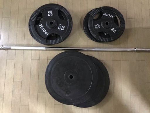 バーベルセット 100kg バーベルシャフト　バーベルプレート　バーベルカラー