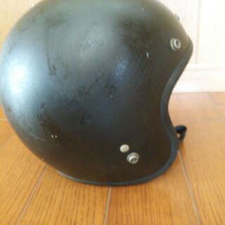 【2個セット】ヤマハ製 フルフェイスヘルメット黒／メーカー不明 ジェット型 つや消し黒 サイズL の画像