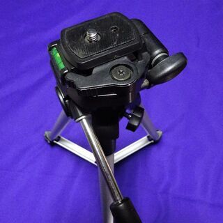 【差し上げます】ノーブランド　カメラ三脚　二段+トップ引き延ばし式 持ち運びカバー付きの画像