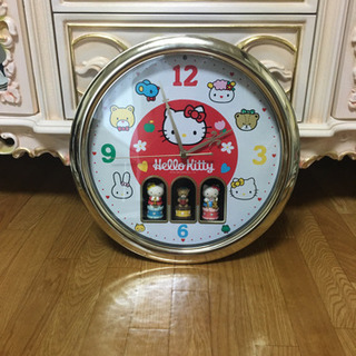 無料ジャンク♡HELLO KITTY♡壁掛けからくり時計
