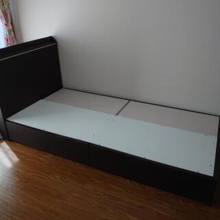 ニトリ 収納付きシングルベッド ベッドマットレス付