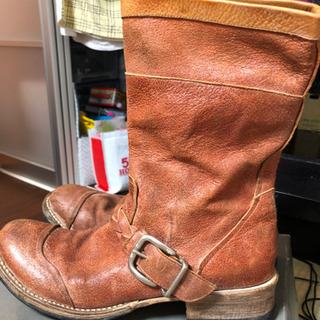 フープディドゥ　レザー ブーツ　ブラウン　サイズ44の画像