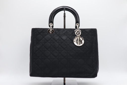 《Dior/ナイロントートバッグ》Aランク カナージュ Diorロゴチャーム 美