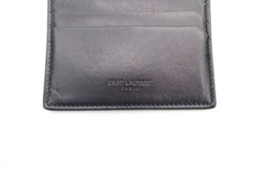 《SAINT LAURENT/カードケース》ABランク ブラック コンパクト 美品
