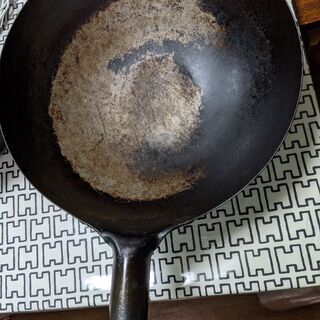   山田工業所 鉄 打出片手中華鍋(板厚1.6mm) 33cm