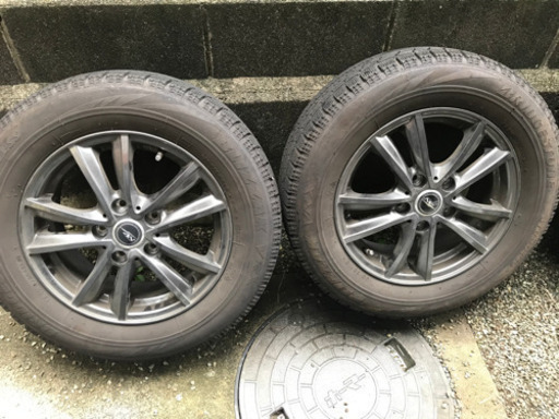 BS スタッドレスタイヤホイール４本セット BRIDGESTONE BLIZZAK VRX 195/65R15 2017年製　プレマシー、ノア、ヴォクシー、セレナ等