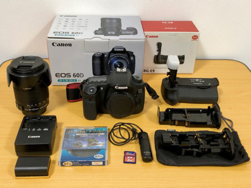 キヤノン一眼レフ【EOS 60D】純正オプション多数
