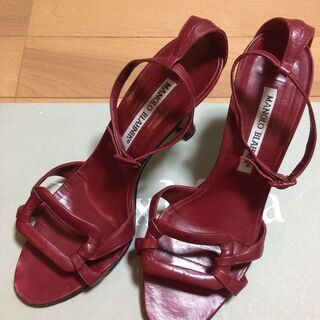 超高級ブランド MANOLO BLAHNIK レザーパンプス サンダル