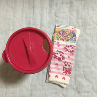 ❤️2点セット✋靴下新品❤️プリキュアし オールスターズ   ドリンク　タンブラー　靴下♦️の画像