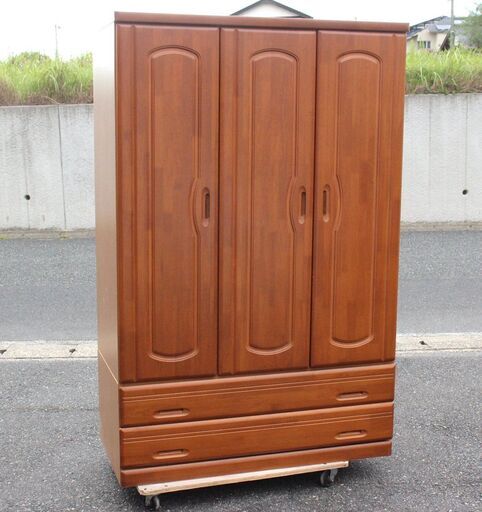 中古品☆洋服タンス☆2段引き出し☆幅117cm☆高さ181cm☆関家具☆スター☆洋タンス☆クローゼット☆洋服ダンス☆G059