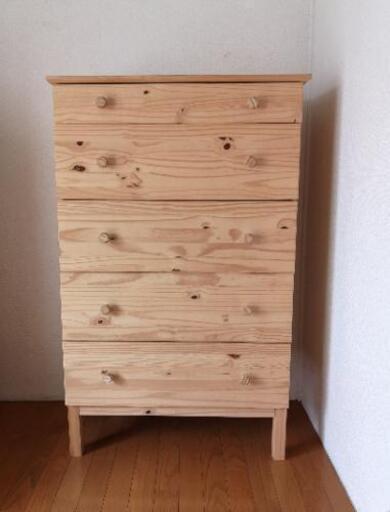 【明後日までに引き取り希望】IKEA 天然木パイン材チェスト