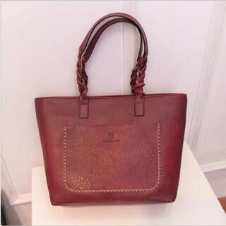 【新品】【 ワインレッド 】レザートートバック 通勤通学 A４対...