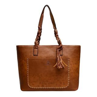 【新品】【ライトブラウン】レザートートバック 通勤通学 A４対応...