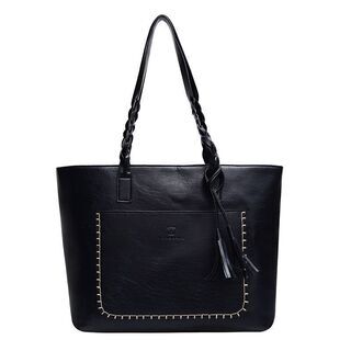 【新品】【ブラック】レザートートバック 通勤通学 A４対応 ★イ...