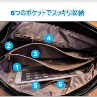 【新品】【ブラック】レザートートバック 通勤通学 A４対応 ★イタリア風★の画像