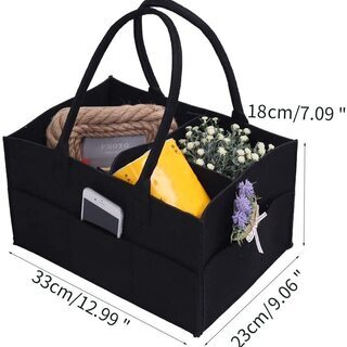 【新品】【ブラック】おむつストッカー ストッカー おむつ オムツストッカー 赤ちゃん オムツ ベビー用品収納 収納 収納ボックスオムツ収納ケース ベビー フェルト収納ケース 大容量 収納ケースの画像