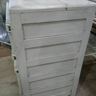 【愛品館市原店】昭和レトロ家具木製冷蔵庫　アンティークの画像