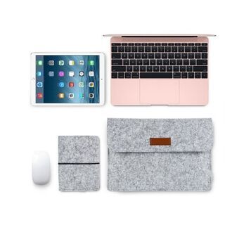 【新品】【選べる2色】ipad Air Surface Pro macbook タブレット ケース/カバー レザー ポーチ カバン型 電源収納ポーチ付き おしゃれ スリーブ上質 高級PU レザー サーフェス プロ 13インチの画像