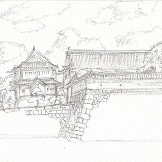 大阪城を描こう　絵描き - 大阪市