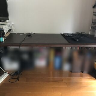 【2セット】ローテーブル座卓デスクロータイプ幅120×50×42/木製机/PCワークデスク/オーク/ダークブラウンの画像