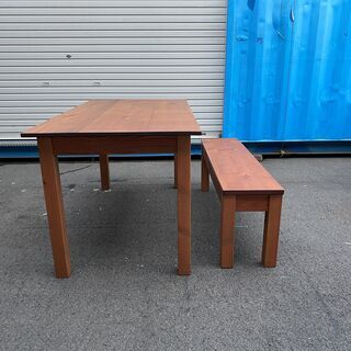 ダイニングテーブル テーブル 作業台 茶 木製テーブル 中古品