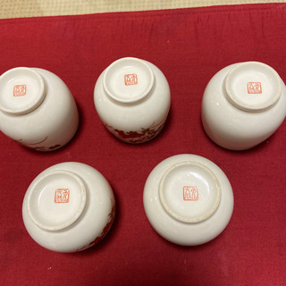 九谷焼　湯呑み　5つセットの画像