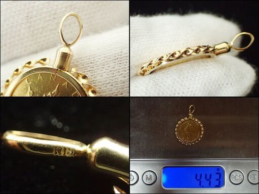 E350 ネックレストップ エリザベス メイプル K24 3.1g K18 1.3g