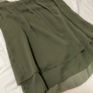 カーキ　膝丈　スカート　サイズ36