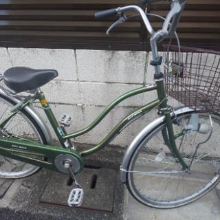 自転車 緑 26型 アジェンダ ママチャリ