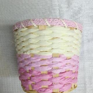 未使用品　竹製品　植木鉢カバー