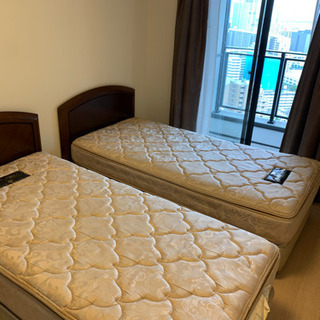 大塚家具　Kingsdown ベッド　シングル　2台の画像