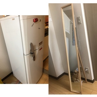 家具・家電7点セット（洗濯機、冷蔵庫、ベッド、机➕いす、ハンガー...