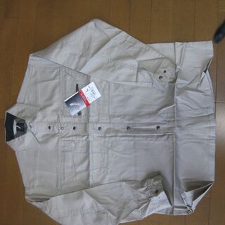 新品未使用☆ANDER SCHIETTI作業着長そで♪サンドベージュ　LLサイズの画像