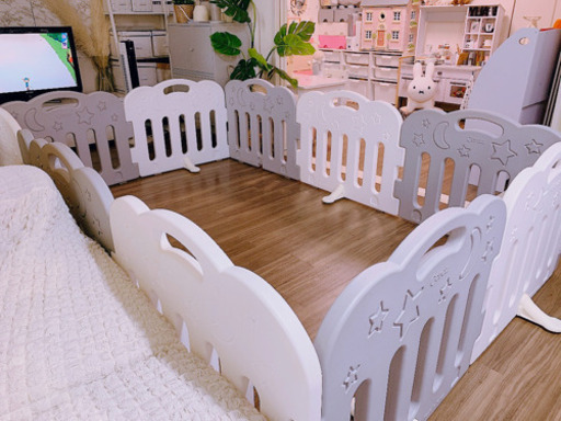 ベビーサークル　caraz ベビーゲート　ドア付10枚セット