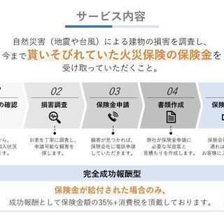 ★《火災保険申請サポート》持ち家がある方必見！火災保険で台風等で...